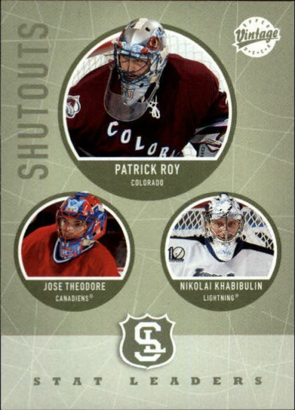 NHL 2002-03 Upper Deck Vintage - No 319 - Patrick Roy / Nikolai Khabibulin / Jose Theodore