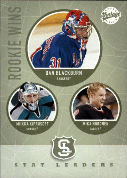 NHL 2002-03 Upper Deck Vintage - No 320 - Dan Blackburn / Mika Noronen / Miikka Kipruosff