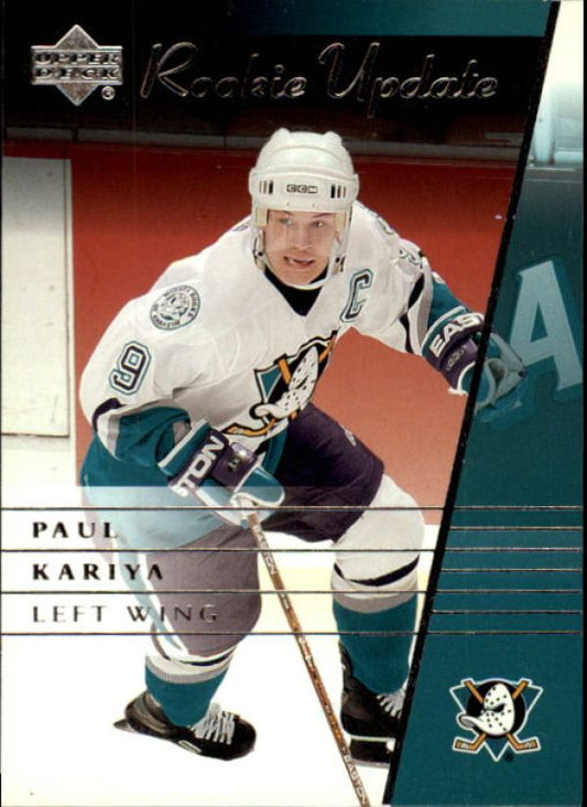 NHL 2002-03 Upper Deck Rookie Update - No 1 - Paul Kariya