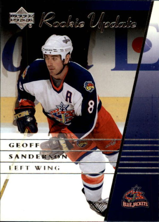 NHL 2002-03 Upper Deck Rookie Update - No 29 - Geoff Sanderson