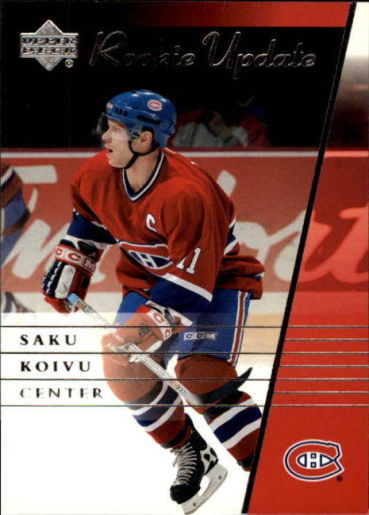 NHL 2002-03 Upper Deck Rookie Update - No 52 - Saku Koivu