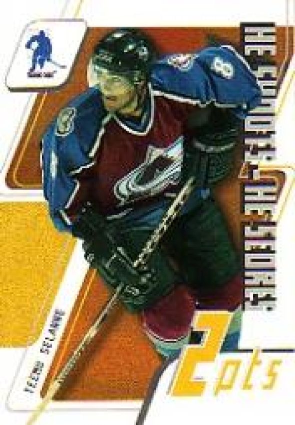 NHL 2003-04 BAP Memorabilia He Shoots - He Scores - No 13 - Teemu Selanne