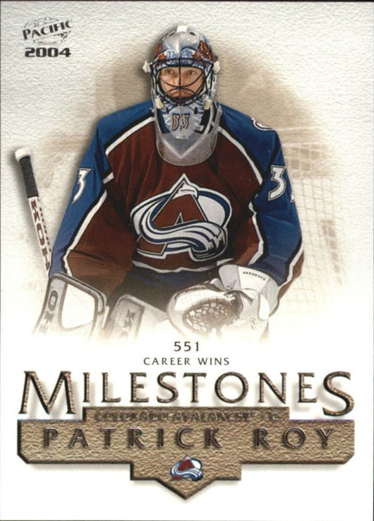 NHL 2003-04 Pacific Milestones - No 1 - Patrick Roy