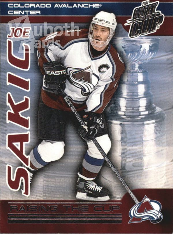 NHL 2003-04 Pacific Quest for the Cup Raising the Cup - No 5 - Joe Sakic