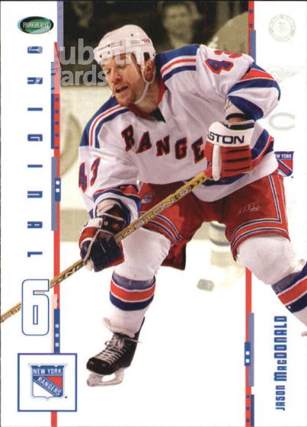 NHL 2003-04 Parkhurst Original Six New York - No 30 - Jason MacDonald