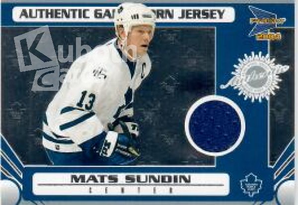 NHL 2003-04 Pacific Prism Retail Jerseys - No 145 - Mats Sundin