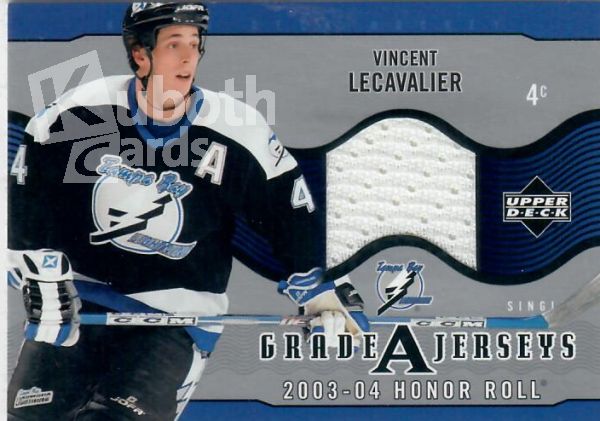 NHL 2003-04 Upper Deck Honor Roll Grade A Jerseys - No GA-VL - Vincent Lecavalier