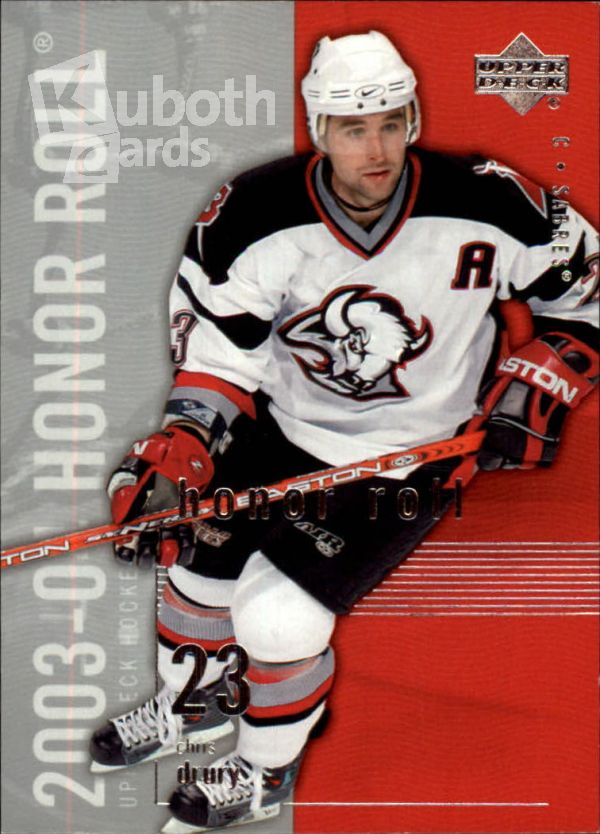 NHL 2003-04 Upper Deck Honor Roll - No 8 - Chris Drury