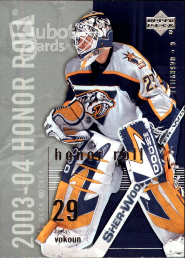 NHL 2003-04 Upper Deck Honor Roll - No 47 - Tomas Vokoun