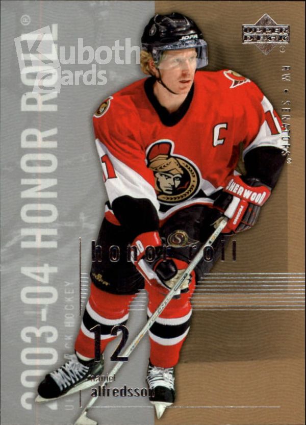 NHL 2003-04 Upper Deck Honor Roll - No. 58 - Daniel Alfredsson