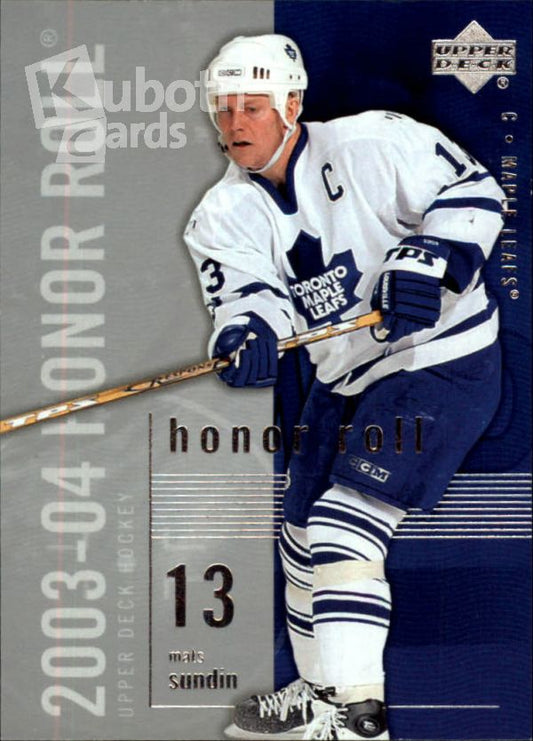 NHL 2003-04 Upper Deck Honor Roll - No 82 - Mats Sundin