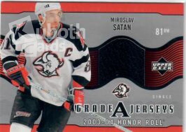 NHL 2003-04 Upper Deck Honor Roll Grade A Jerseys - No GA-MS - Miroslav Satan