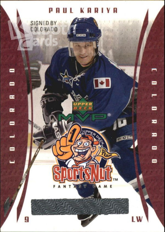 NHL 2003-04 Upper Deck MVP SportsNut - No SN2 - Paul Kariya