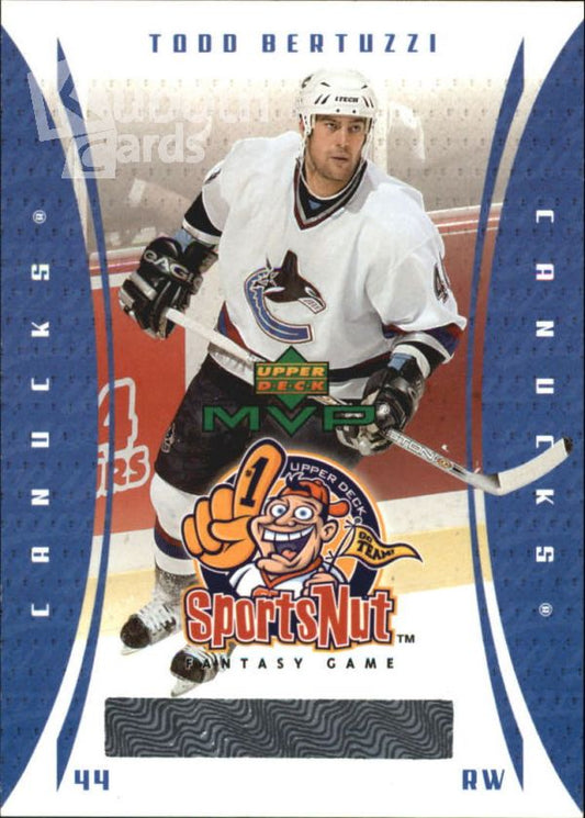 NHL 2003-04 Upper Deck MVP SportsNut - No SN86 - Todd Bertuzzi