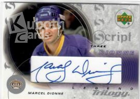 NHL 2003-04 Upper Deck Trilogy Scripts - No S3-MD - Marcel Dionne