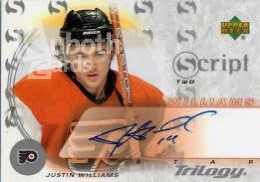 NHL 2003-04 Upper Deck Trilogy Scripts - No S2-JW - Justin Williams