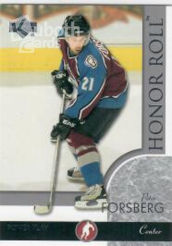 NHL 2002-03 Upper Deck Honor Roll - No 17 - Peter Forsberg