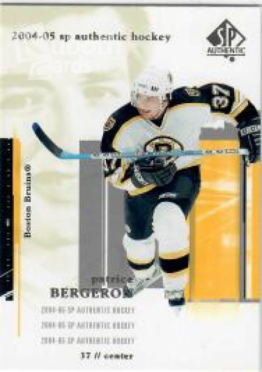 NHL 2004-05 SP Authentic - No 9 - Patrice Bergeron