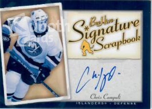 NHL 2005-06 BeeHive Signature Scrapbook - No SS-CC - Chris Campoli