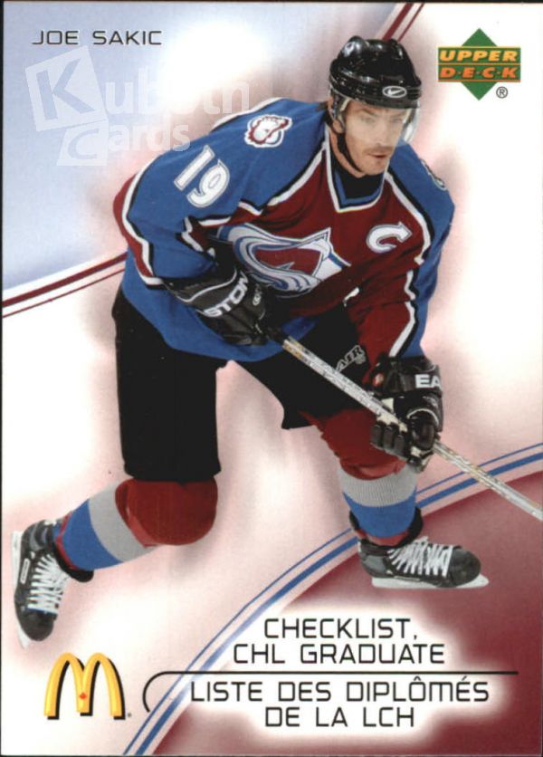 NHL 2005-06 McDonald's Upper Deck CHL Graduates - No CG1 - CG 6 - complete set