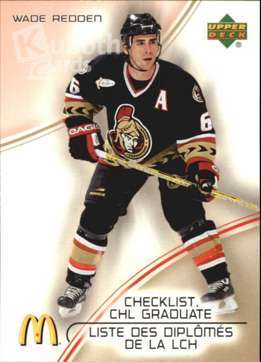 NHL 2005-06 McDonald's Upper Deck CHL Graduates - No CG3 - Wade Redden