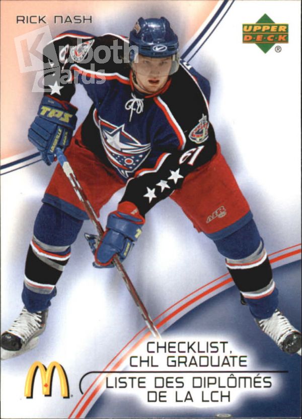 NHL 2005-06 McDonald's Upper Deck CHL Graduates - No CG1 - CG 6 - complete set