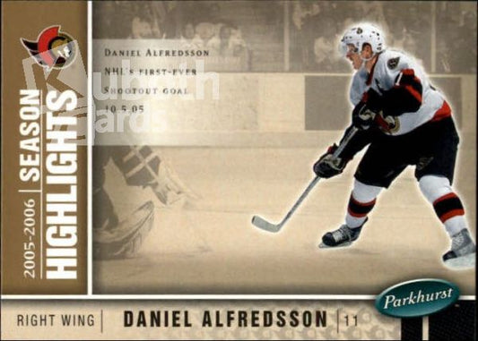 NHL 2005-06 Parkhurst - No 598 - Daniel Alfredsson