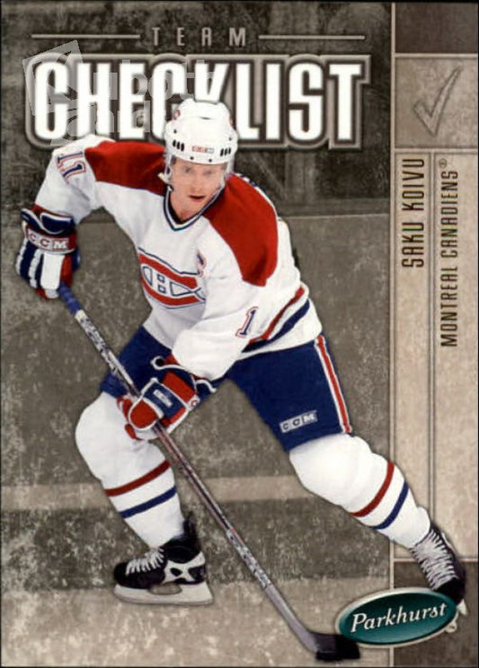 NHL 2005-06 Parkhurst - No 686 - Saku Koivu