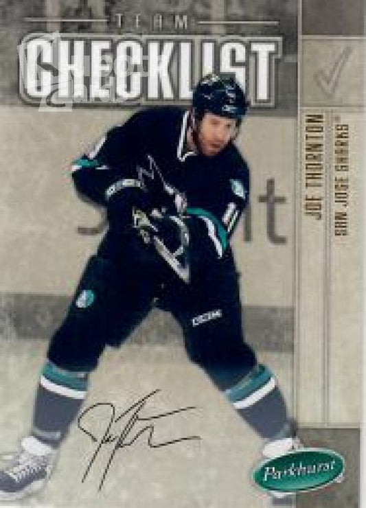 NHL 2005-06 Parkhurst Facsimile Auto Parallel - No 695 - Joe Thornton