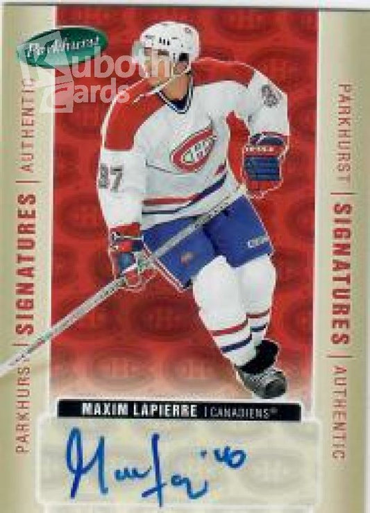 NHL 2005-06 Parkhurst Signatures - No ML - Maxim Lapierre