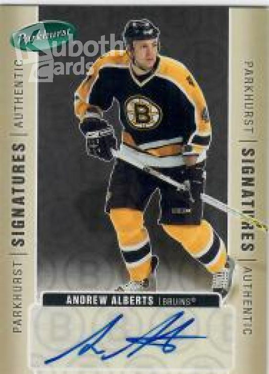 NHL 2005-06 Parkhurst Signatures - No AL - Andrew Alberts