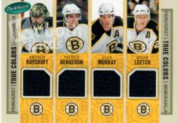 NHL 2005-06 Parkhurst True Colors - No TCBOS - Andrew Raycroft / Patrice Bergeron / Glen Murray / Brian Leetch / Hannu Toivonen / Andrew Alberts / Milan Jurcina / Sergei Samsonov