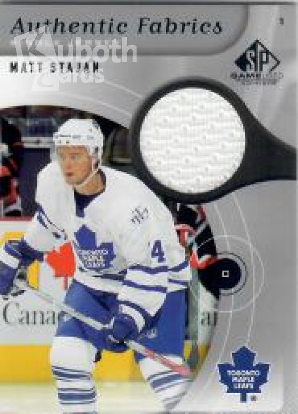 NHL 2005-06 SP Game Used Authentic Fabrics - No AF-ST - Matt Stajan