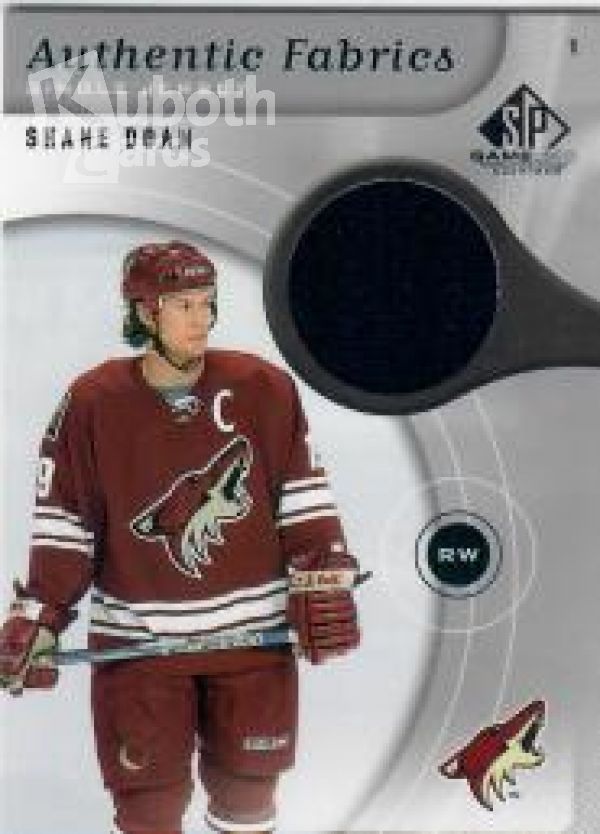 NHL 2005-06 SP Game Used Authentic Fabrics - No AF-SD - Shane Doan