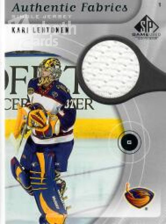 NHL 2005-06 SP Game Used Authentic Fabrics - No AF-KF - Kari Lehtonen