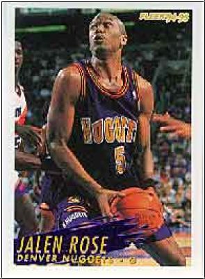 NBA 1994-95 Fleer European - No 60 - Jalen Rose