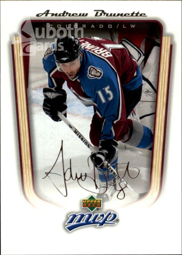 NHL 2005-06 Upper Deck MVP - No 107 - Andrew Brunette