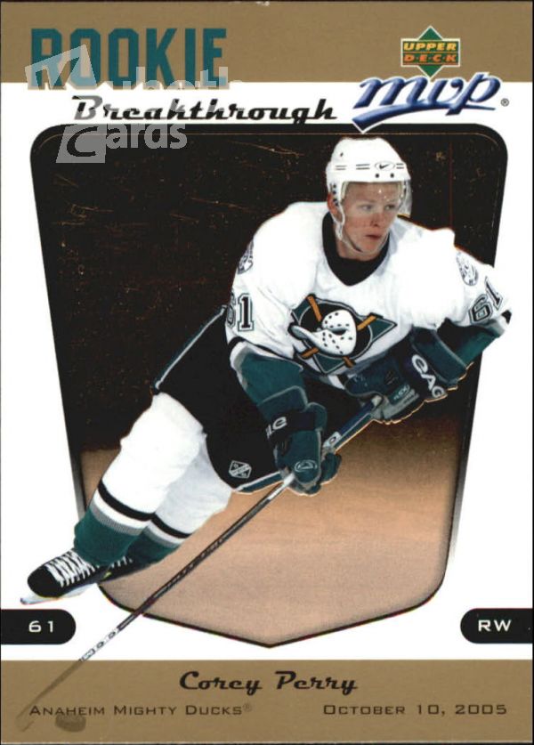 NHL 2005-06 Upper Deck MVP Rookie Breakthrough - No RB9 - Corey Perry