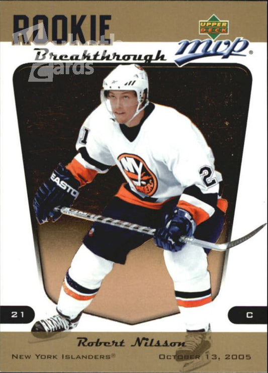 NHL 2005-06 Upper Deck MVP Rookie Breakthrough - No RB14 - Robert Nilsson