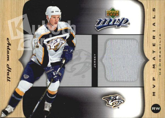 NHL 2005-06 Upper Deck MVP Materials - No M-AH - Adam Hall