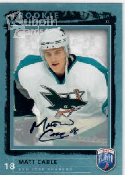 NHL 2006-07 Be A Player Signatures - No 208 - Matt Carle