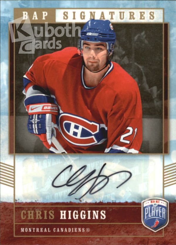 NHL 2006-07 Be A Player Signatures - No HI - Chris Higgins