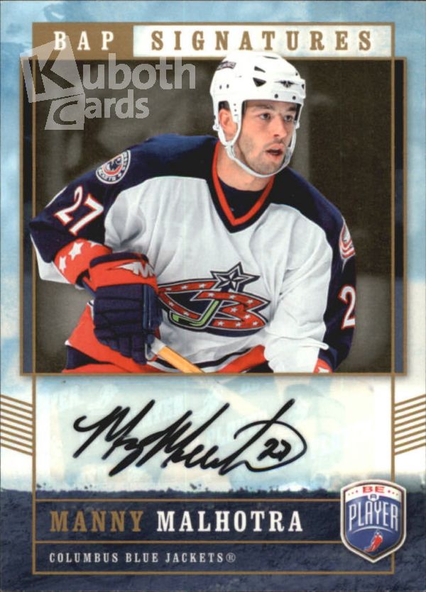 NHL 2006-07 Be A Player Signatures - No MA - Manny Malhotra