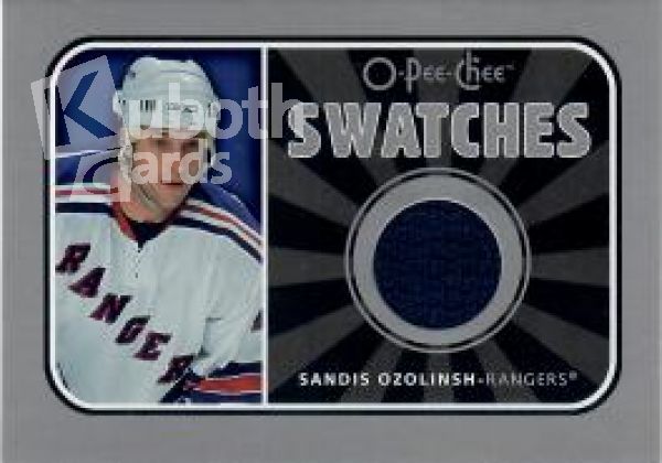 NHL 2006-07 O-Pee-Chee Swatches - No S-SO - Sandis Ozolinsh