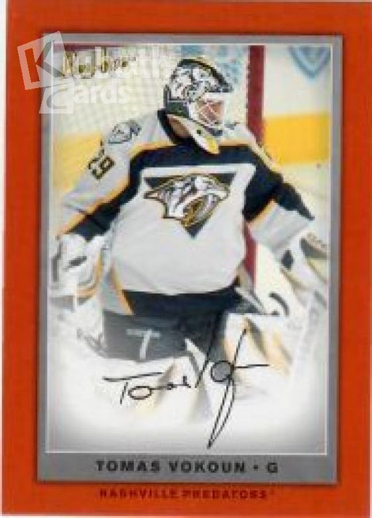 NHL 2006-07 Beehive Red Facsimile Signatures - No 45 - Tomas Vokoun