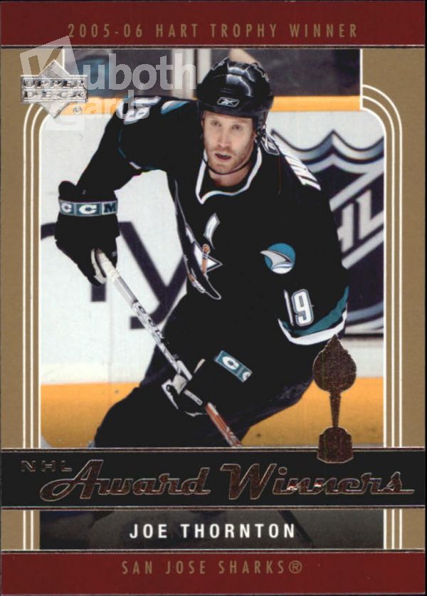 NHL 2006-07 Upper Deck Award Winners - No AW1 - Joe Thornton