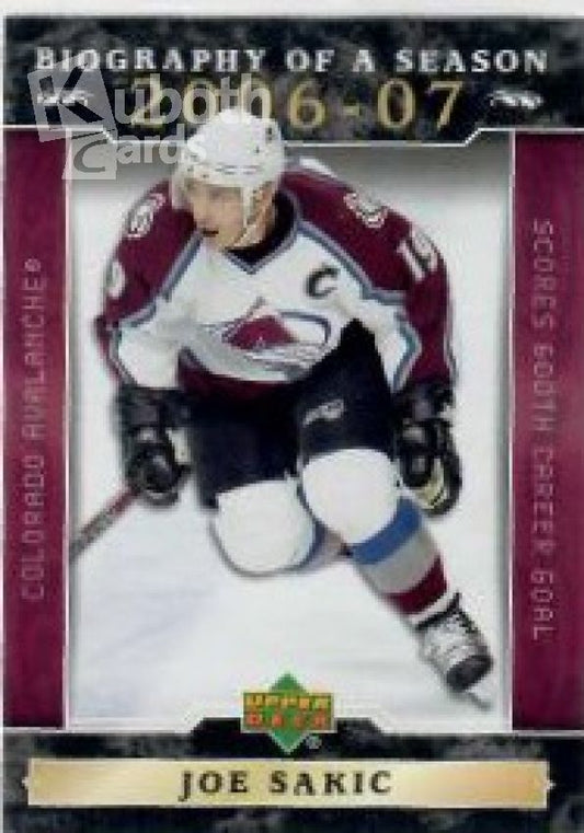 NHL 2006-07 Upper Deck Biography of a Season - No BOS14 - Joe Sakic