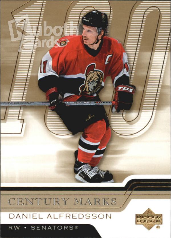 NHL 2006-07 Upper Deck Century Marks - No CM7 - Daniel Alfredsson