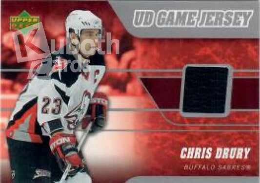 NHL 2006-07 Upper Deck Game Jerseys - No J-CD - Chris Drury