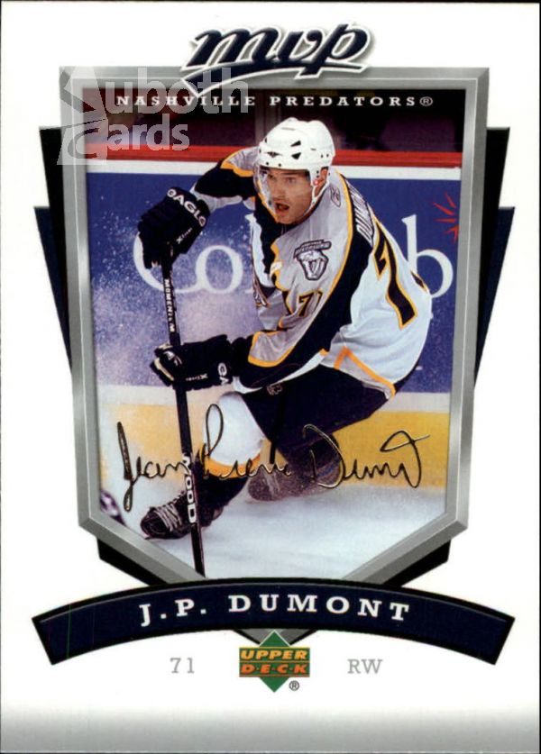 NHL 2006-07 Upper Deck MVP - No 165 - J.P. Dumont